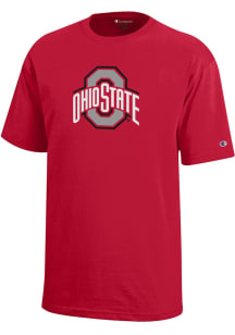 Youth Ohio State Buckeyes Red Champion Core Short Sleeve T-Shirt