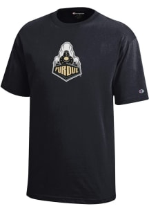 Youth Purdue Boilermakers Black Champion Core Short Sleeve T-Shirt