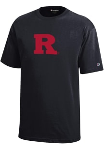 Youth Rutgers Scarlet Knights Black Champion Core Short Sleeve T-Shirt