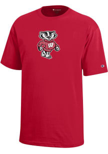 Youth Wisconsin Badgers Red Champion Core Short Sleeve T-Shirt