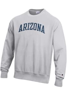 Champion Arizona Wildcats Mens Silver Reverse Weave Long Sleeve Crew Sweatshirt