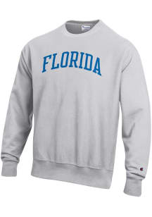 Champion Florida Gators Mens Silver Reverse Weave Long Sleeve Crew Sweatshirt