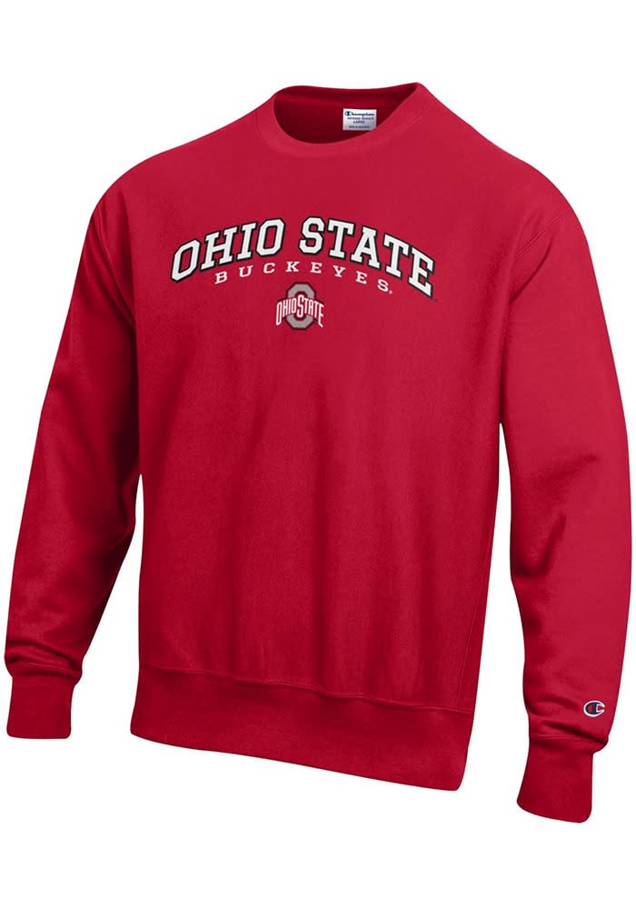 Champion Ohio State Buckeyes Mens Reverse Weave Long Sleeve Crew Sweatshirt