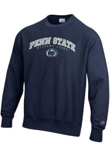 Mens Penn State Nittany Lions Navy Blue Champion Reverse Weave Crew Sweatshirt