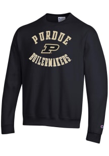 Mens Purdue Boilermakers Black Champion Powerblend Crew Sweatshirt