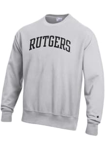 Mens Rutgers Scarlet Knights Grey Champion Reverse Weave Crew Sweatshirt