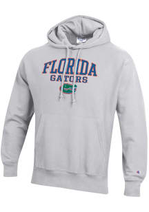 Champion Florida Gators Mens Silver Reverse Weave Long Sleeve Hoodie