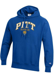 Mens Pitt Panthers Blue Champion Reverse Weave Hooded Sweatshirt