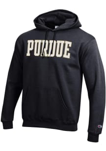 Mens Purdue Boilermakers Black Champion Powerblend Hooded Sweatshirt