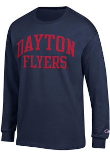 Champion Dayton Flyers Navy Blue Jersey Long Sleeve T Shirt