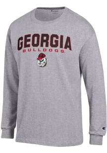 Champion Georgia Bulldogs Grey Jersey Long Sleeve T Shirt