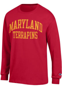 Mens Maryland Terrapins Red Champion Jersey Tee
