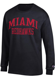 Champion Miami RedHawks Black Jersey Long Sleeve T Shirt
