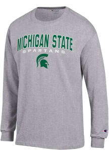 Mens Michigan State Spartans Grey Champion Jersey Tee