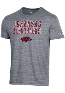 Champion Arkansas Razorbacks Grey Tri-Blend Short Sleeve Fashion T Shirt
