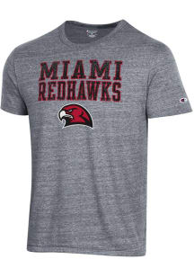 Champion Miami RedHawks Grey Tri-Blend Short Sleeve Fashion T Shirt
