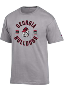 Champion Georgia Bulldogs Grey Jersey Short Sleeve T Shirt