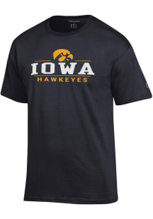 Iowa Hawkeyes Black Champion Jersey Short Sleeve T Shirt