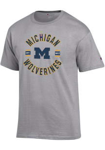 Michigan Wolverines Grey Champion Jersey Short Sleeve T Shirt