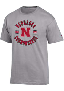 Nebraska Cornhuskers Grey Champion Jersey Short Sleeve T Shirt