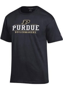 Purdue Boilermakers Black Champion Jersey Short Sleeve T Shirt