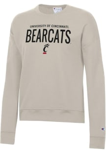 Womens Cincinnati Bearcats Tan Champion Powerblend Crew Sweatshirt