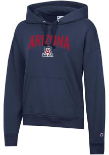 Champion Arizona Wildcats Womens Navy Blue Powerblend Hooded Sweatshirt