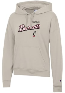 Womens Cincinnati Bearcats Tan Champion Powerblend Hooded Sweatshirt