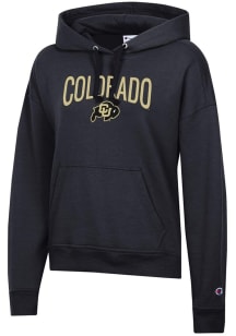 Champion Colorado Buffaloes Womens Black Powerblend Hooded Sweatshirt