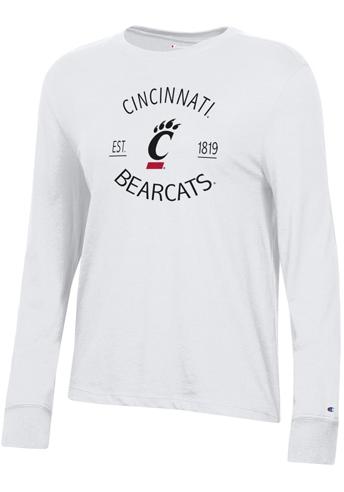 Champion Cincinnati Bearcats Womens White Core LS Tee