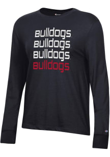 Champion Georgia Bulldogs Womens Black Core LS Tee