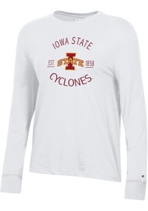 Champion Iowa State Cyclones Womens White Core LS Tee