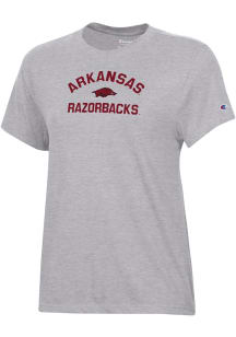 Champion Arkansas Razorbacks Womens Grey Core Short Sleeve T-Shirt
