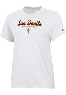 Champion Arizona State Sun Devils Womens White Core Short Sleeve T-Shirt