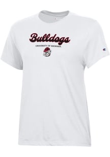 Champion Georgia Bulldogs Womens White Core Short Sleeve T-Shirt