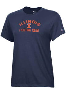 Illinois Fighting Illini Navy Blue Champion Core Short Sleeve T-Shirt