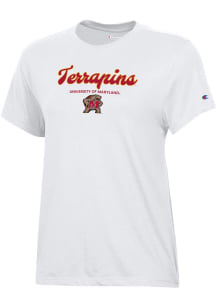 Maryland Terrapins White Champion Core Short Sleeve T-Shirt