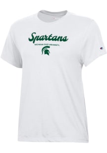 Michigan State Spartans White Champion Core Short Sleeve T-Shirt