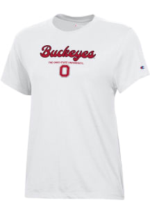 Ohio State Buckeyes White Champion Core Short Sleeve T-Shirt