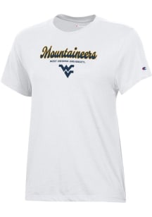 Champion West Virginia Mountaineers Womens White Core Short Sleeve T-Shirt