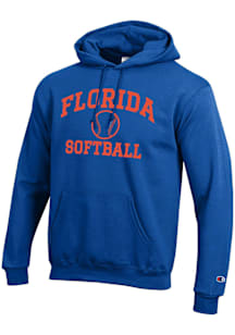Champion Florida Gators Mens Blue Softball Powerblend Long Sleeve Hoodie
