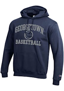 Champion Georgetown Hoyas Mens Navy Blue Basketball Powerblend Long Sleeve Hoodie
