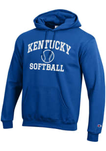 Champion Kentucky Wildcats Mens Blue Softball Powerblend Long Sleeve Hoodie