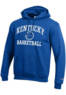 Champion Kentucky Wildcats Mens Blue Basketball Powerblend Long Sleeve Hoodie