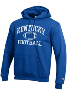 Champion Kentucky Wildcats Mens Blue Football Powerblend Long Sleeve Hoodie