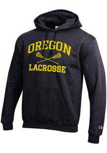 Mens Oregon Ducks  Champion Lacrosse Powerblend Hooded Sweatshirt