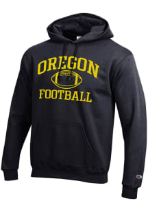 Mens Oregon Ducks  Champion Football Powerblend Hooded Sweatshirt