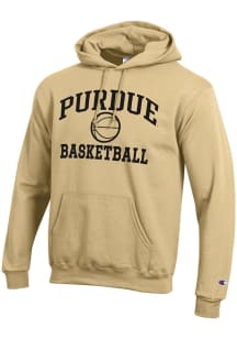 Mens Purdue Boilermakers Gold Champion Basketball Powerblend Hooded Sweatshirt