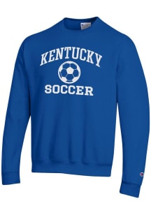 Champion Kentucky Wildcats Mens Blue Soccer Powerblend Long Sleeve Crew Sweatshirt