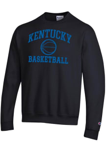 Champion Kentucky Wildcats Mens Black Baseball Powerblend Long Sleeve Crew Sweatshirt